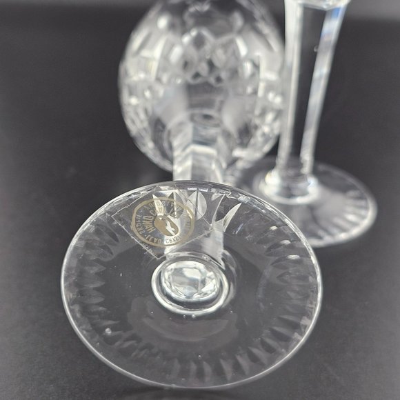 2) Fine Etched Floral Cut Crystal Wine Cocktail Glasses 6 3/4" Yugoslavia 6oz - Picture 6 of 12